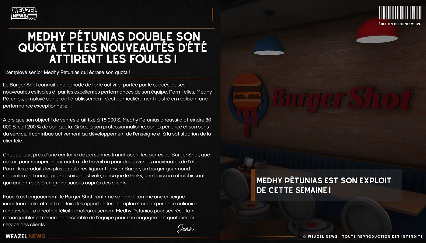 Medhy Pétunias - Burgershot